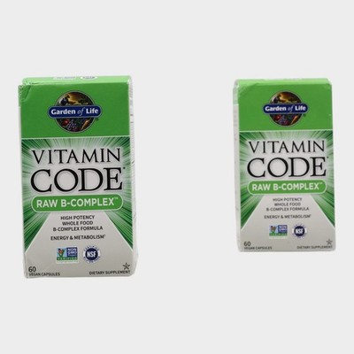 Vitamine Code Raw B-Complex High Potency Whole Food 60 Capsules 2 Pack Exp09/26