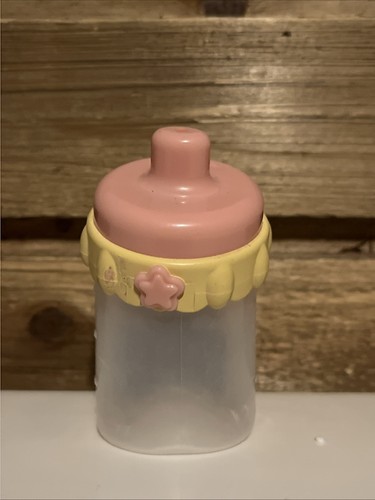 Vintage Hasbro Bottle For Baby Alive Doll Magnetic Cear Pink Yellow