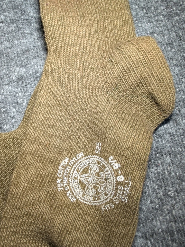 Nuevo de Lote Antiguo Un Par de Medias Boy Scout/Calcetines Tripulación Se Ajusta a Talla 8-9.5 Pequeño OG Verde Foto 3 de 4