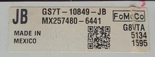 2016 FORD FUSION USED INSTRUMENT CLUSTER P#GS7T-10849-JB