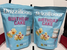 Drizzilicious Birthday Cake Kettle Corn Popcorn Snacks 4.5 Oz (2 Packs)