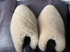 Jenni Kayne Shearling Slip On Mules EU 36 Natural Shearling Flats NEW