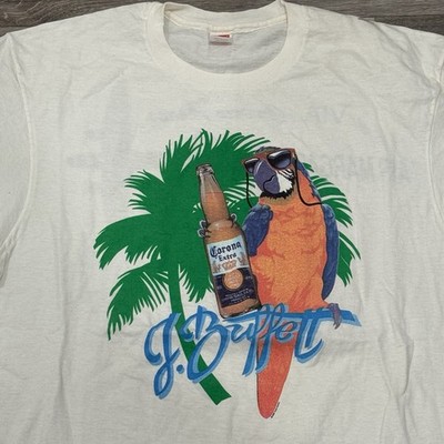 Vintage 80s Jimmy Buffett Corona Margaritaville Double Sided Shirt Men s XL