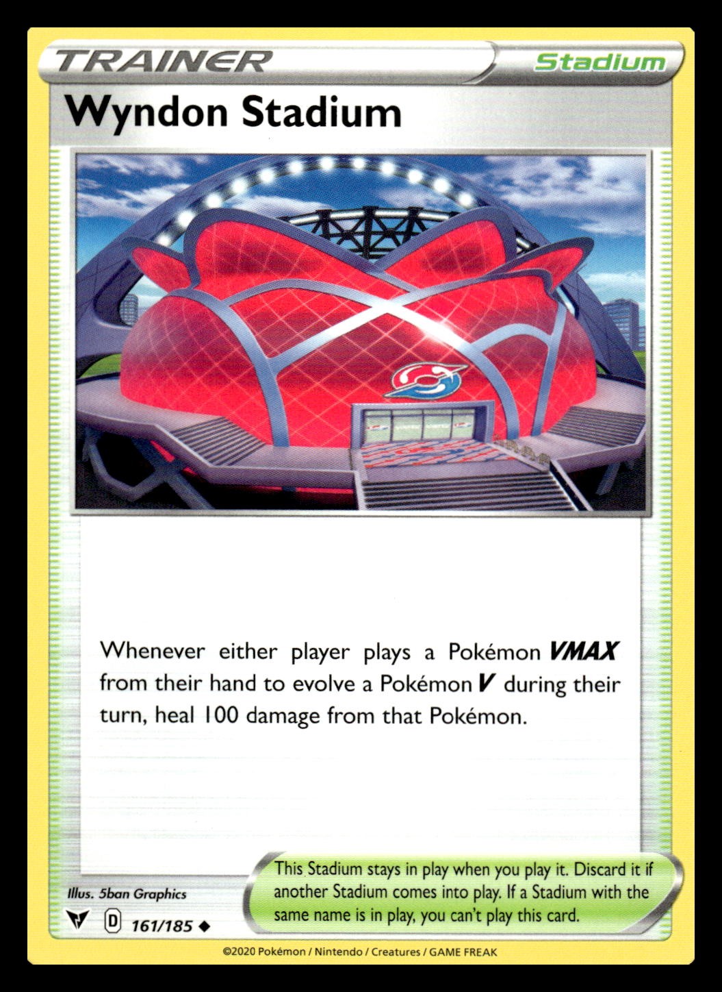 Wyndon Stadium Uncommon 161/185 SWSH04: Vivid Voltage Pokemon Card