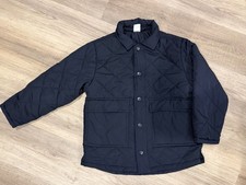 Zara Boys Quilted Button Jacket size 10 Navy Blue