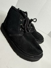 UGG Neumel II Black Suede Lace Up Boots Youth Kids Size 1 Youth