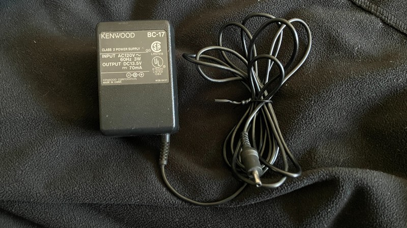 Kenwood BC-17 13.5V DC 70mA Power Supply / Charger - Tested