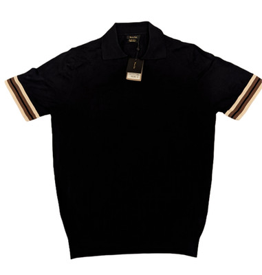 Massimo Dutti Polo T-Shirt | Schwarz | Gr. L | Neu | Gratis Versand