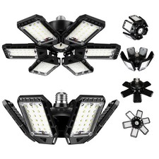 Garage LED Lights 180W 18000LM 6500K, Deformable Panels, E26/E27, 2 Pack