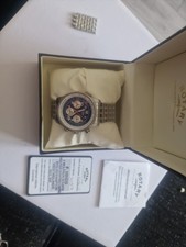 Rotary GB00100/52 Stainless Steel Chronograph Blue Dial Bracelet Watch
