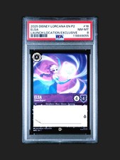2025 Disney Lorcana Elsa Queen Regent Launch Event Promo 16/P2 GEM MINT PSA 8