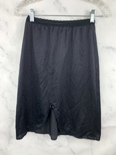 Vintage 70s Half Slip Skirt Size S Black Pin Up Witchy Whimsigoth Hollywood star