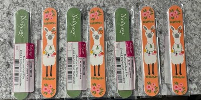 Thirty-One Double-Sided Nail Files AF30 Llama-Rama Set, Green Orange Pink White