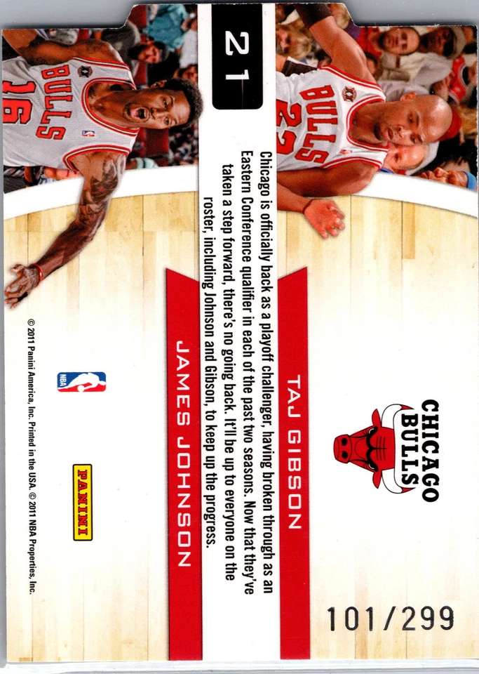 2010-11 Contenders Taj Gibson James Johnson Starting Blocks Die Cut Silver /299 - Image 2 of 2