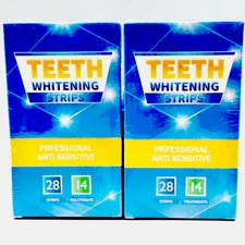 Teeth Whitening Strips Professional Anti Sensitive 2PK x 28 Ct (14 Treatments)