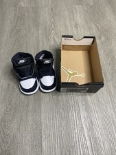Air Jordan 1 Retro Hi OG Black White TD Shoe Size 4c Black FD1413-010 NWT