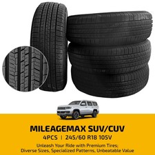 Set Of 4 Mileagemax Cuv All Season Tires 24560r18 105v 8.4mm Tread 620aa Bsw