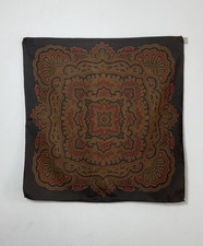 VINTAGE UNBRANDED men  s Luxurious Pocket Square W A Detailed Paisley Print19"/19