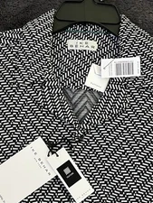 Ike Behar Button Up Shirt & Short BundleMen Texture Large Comfort Craftsmanship