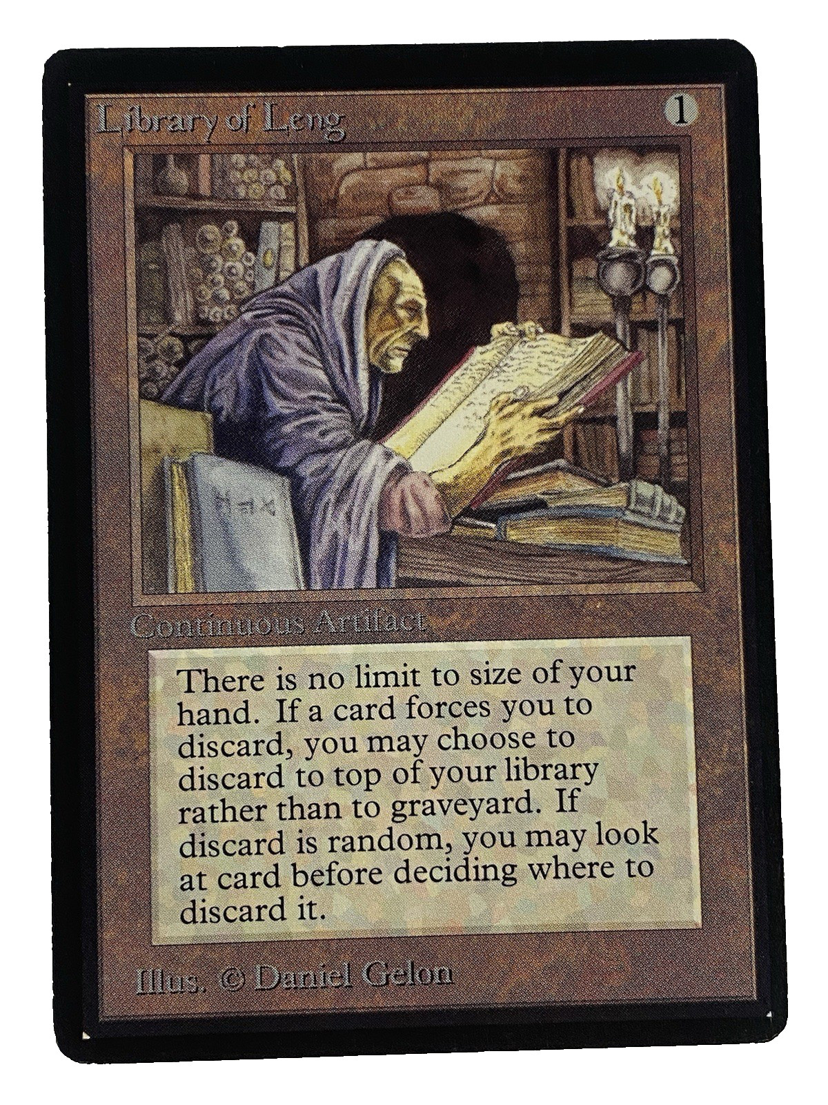 MTG Beta Library of Leng NM, Never-Played, 2 Owners EVER Magic Gathering 1993