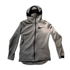 Nike Dri-Fit Basketball Jacket Mens S Full Zip Vented Gray W/ Hood  Pockets