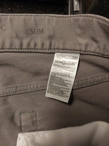 Pantalone chino Banana Republic Aiden uomo 33x30 grigio slim fit il viaggiatore - Foto 4 di 15