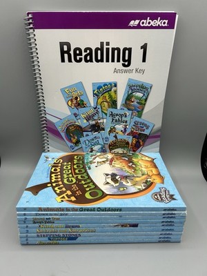 Abeka Reading 1 Answer Key & 9 Student Readers 1st Grade Current Lot of 10