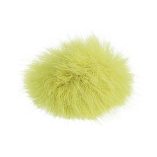 Furry Microphone Windscreen 5mm x 55mm for Microphone Yellow 1 Pack