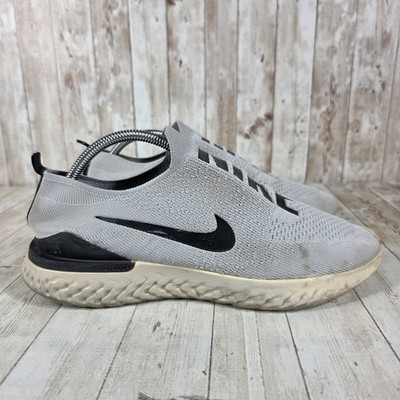 Nike Epic React Flyknit Mens Running Shoes Grey Black Slip On Size EU42
