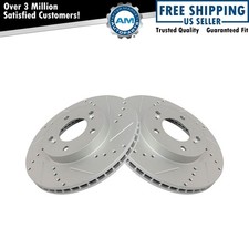 Performance Drilled & Slotted Front G-Coated Disc Brake Rotor Pair