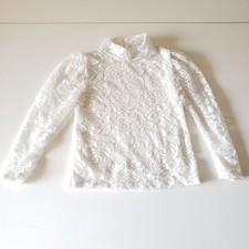 White Lace Long Sleeve Top
