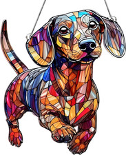 Colorful Dogs Acrylic Suncatcher Ornament for Window Decor, Acrylic Suncatcher W