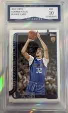 2025 Topps Cooper Flagg Dallas Mavericks Rookie Card #201 Gem Mint 10!