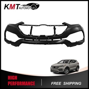 Front Grille & Fog Light Bezels 4pcs For Hyundai Santa Fe Sport 2.0L 2017-2018 - Chrome/Black - JX