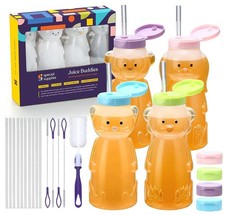 Special Supplies Honey Bear Straw Cup For Babies, 4-Pack, Fun Animal-Shaped B...