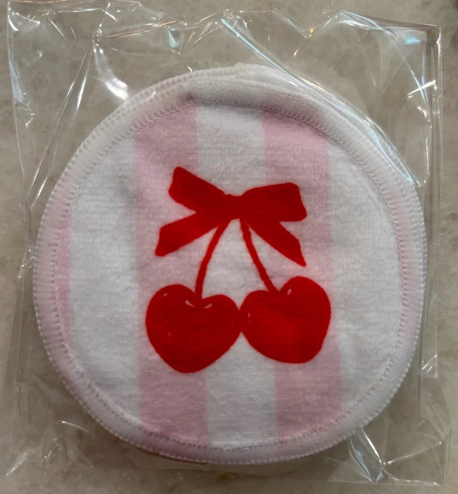 New Set 6 Anthropologie Cleansing Cloths Take it Off Cherry Hearts Finger Pocket - Image 2 of 2