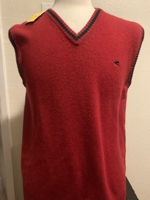 Men s Etro Milano Red Sweater Vest