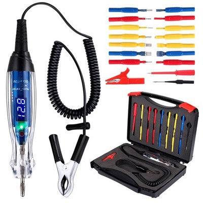Test Light Probe Kit, 3-72V DC LED Digital Automotive Circuit Tester with Vol...