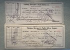 Vicksburg, Shreveport & Pacific Railway Co. Checks 1911&1914 — photo 1