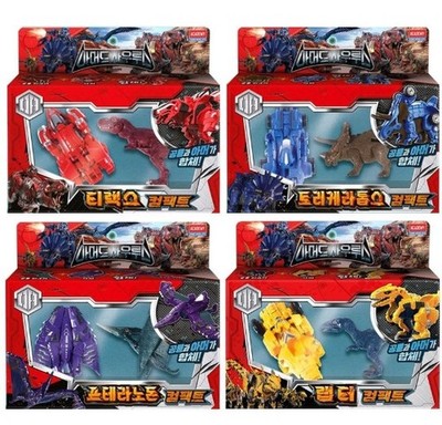 Armored Saurus T.REX PTERANODON TRICERATOPS RAPTOR Compact Dinosaur Figures set 