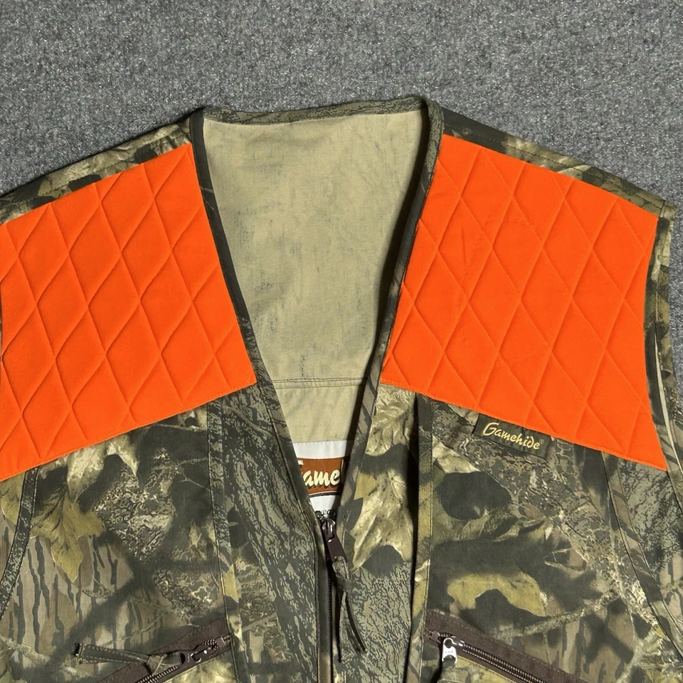 Gamehide Vest Men XL Gamebird Front Loader Upland Blaze Orange Hunting Mossy Oak - Image 3 of 4