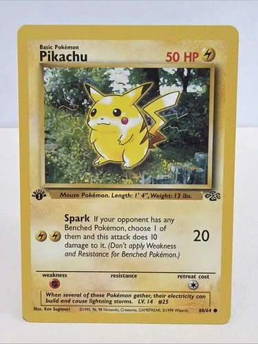 New ListingPokemon 1st Edition Pikachu Jungle 60/64 WOTC 1999 LP