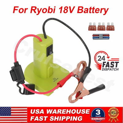 #ad Emergency Jump Starter For Ryobi 18V Battery For Car Truck Boat Tractor Mower $10.29