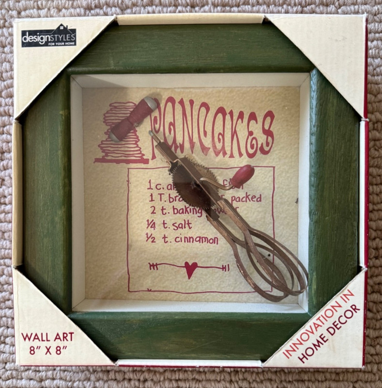 Shadow Box Frame Handheld Mixer (8" X 8") Wall Art