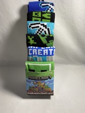Minecraft Men's Casual Crew Socks 6 Pair Size 8-12