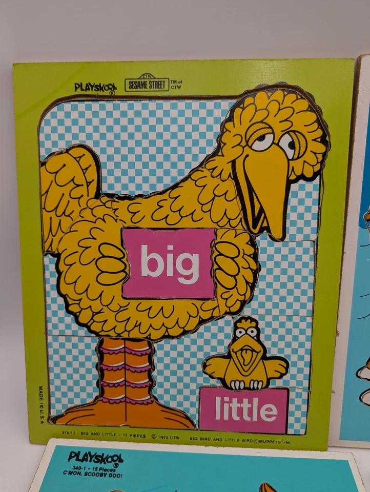 Lote de rompecabezas bandeja marco Playskool Plaza Sésamo Scooby Doo Pinocho libro de la selva Foto 2 de 4