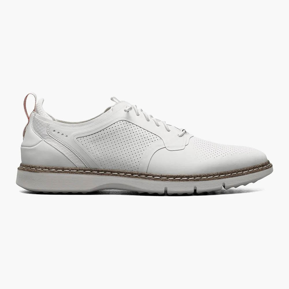 Stacy Adams Synchro White Plain Toe Elastic Casual Lace Up  display picture 1