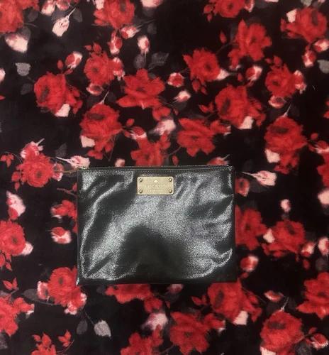 BORSA POCHETTE POCHETTE KATE SPADE NEW YORK FULTON STREET TELA SPALMATA NERA GIA