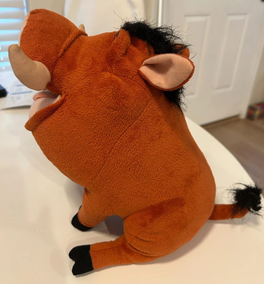 Peluche parlante de colección 2002 El Rey León Pumba jabalí habla y pedos dice 8 líneas Foto 3 de 4