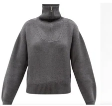 OFFICINE GÉNÉRALE Tiphaine Roll Neck Merino Wool Sweater Women Sz M